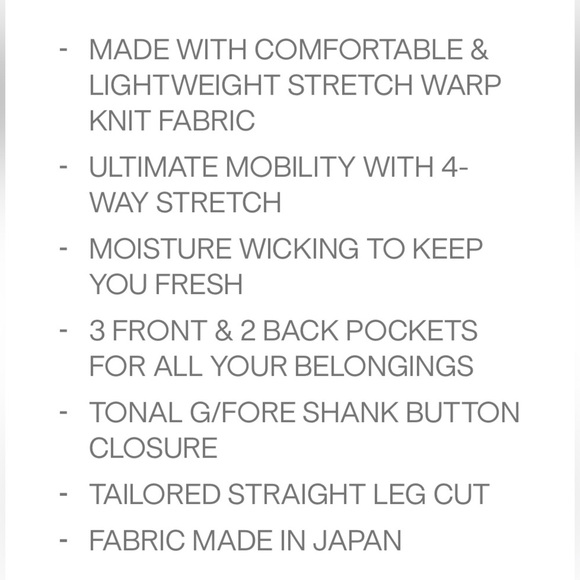 NWOT G/FORE Navy Blue Mens Pants 38x32 Open to Offers - Picture 7 of 15